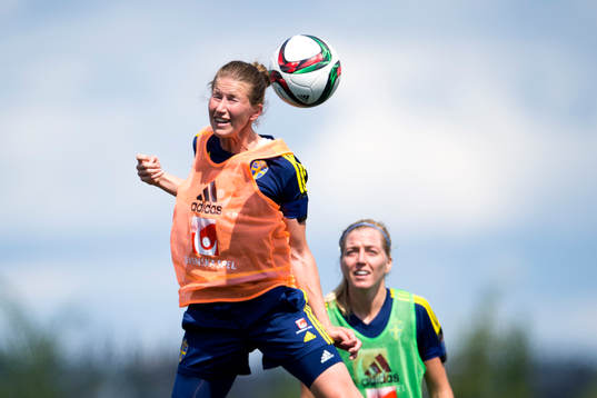 Bläddra bland fler bilder av Fotboll, Dam, VM, Sverige, Träning