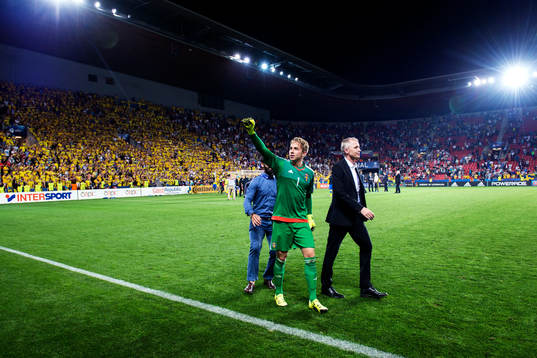 under fotbollsmatchen i U21-EM mellan Sverige och Portugal