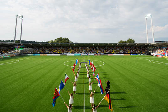 Invigning av Bravida Arena innan fotbollsmatchen i