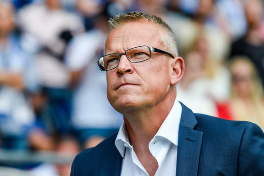 Norrköpings tränare Jan Andersson före fotbollsmatchen i