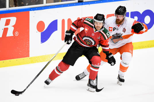Frölundas Mats Rosseli Olsen och Sheffield Steelers Zach