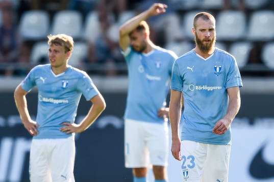 Malmö FFs Oscar Lewicki, Kari Arnason och Jo Inge Berget