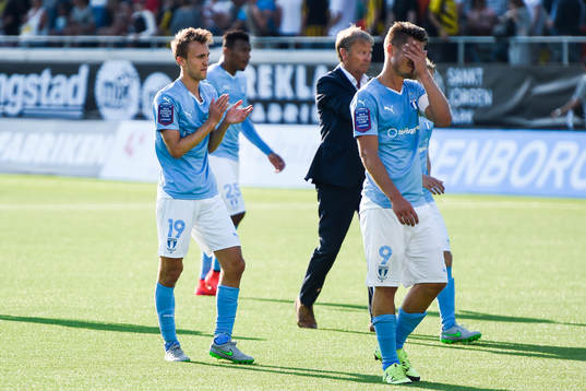 Malmö FFs Magnus Wolff Eikrem, Felipe Carvalho, tränare