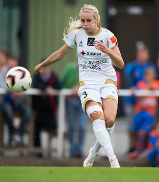Malmös Amanda Ilestedt i matchen i damallsvenskan mellan
