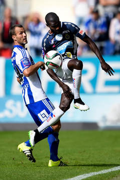 IFK Göteborgs Gustav Svensson och Gefles Kvame Bonsu