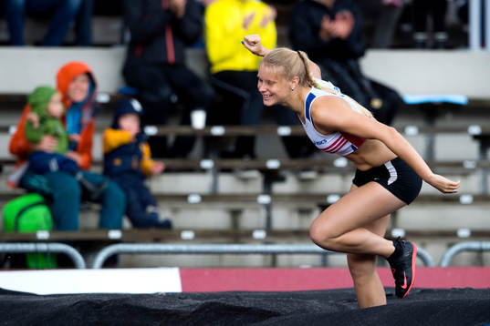 Michaela Meijer, Örgryte IS, jublar i damernas stavhopp