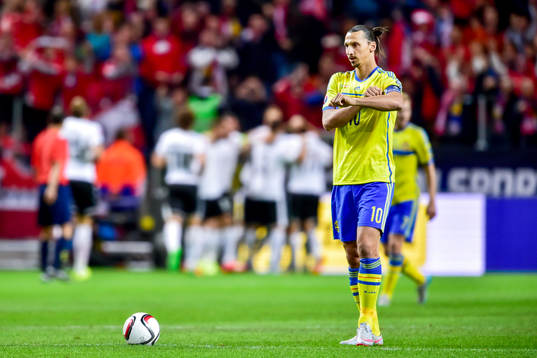 Sveriges Zlatan Ibrahimovic deppar