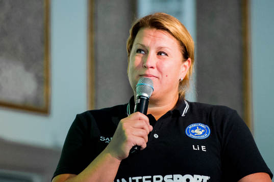 Spårvägens tränare Kristin Tjulander