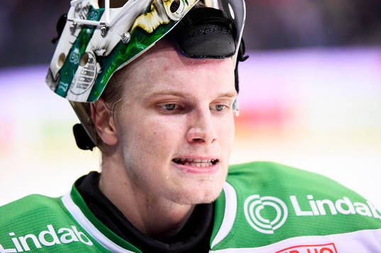 Rögles målvakt Oscar Dansk deppar