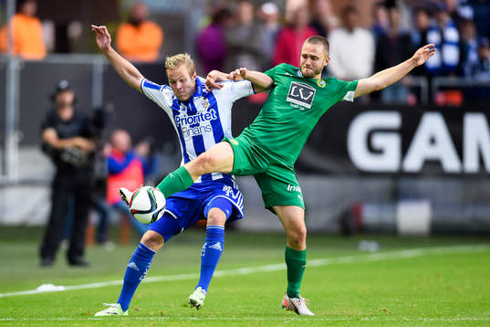 IFK Göteborgs Gustav Engvall och Hammarbys Mats Solheim