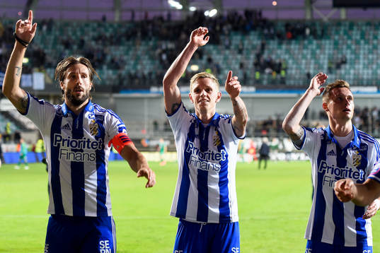 IFK Göteborgs Mattias BjärsmyrSören Rieks och Jakob