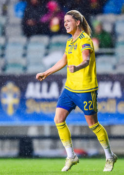 Sveriges Olivia Schough jublar