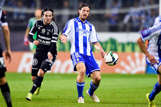 Sundsvalls Robbin Sellin och IFK Göteborgs Gustav Svensson