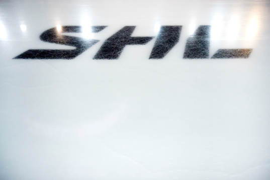 SHL-logotypen på isen