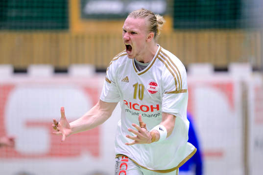 Ricohs Henrik Olsson jublar