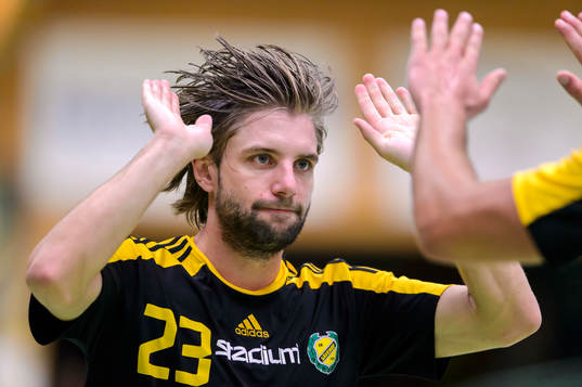 Sävehofs Viktor Ottosson jublar
