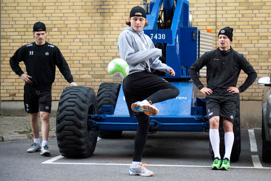 Frölundas Anton Karlsson, John Dahlström och Nicklas Lasu