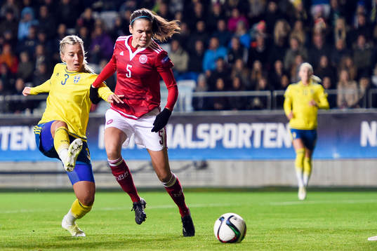 Sveriges Linda Sembrant och Danmarks Simone Boye Sørensen