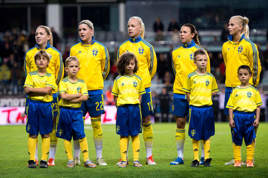 Sveriges Elin Rubensson, Olivia Schough, Caroline Seger,