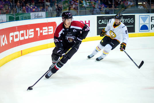 Frölundas Johan Sundström och Brynäs Mathias Porseland