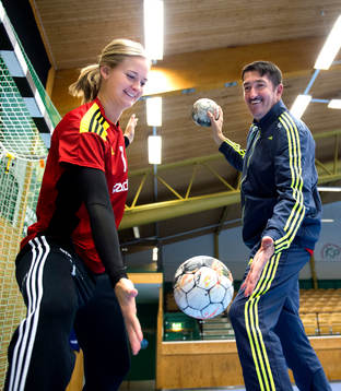 Sävehofs målvakt Johanna Bundsen och målvaktstränare
