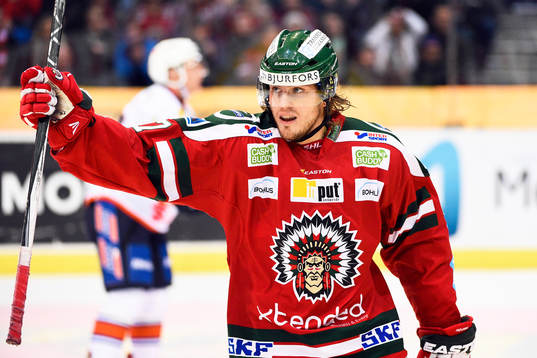 Frölundas Sebastian Stålberg jublar