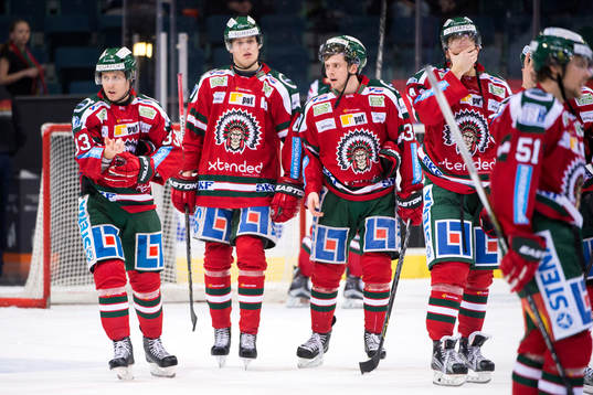 Frölundas Elias Fälth, Jacob Larsson, Lukas Bengtsson och