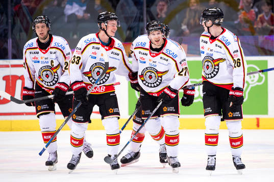 Luleås Brendan Mikkelson jublar