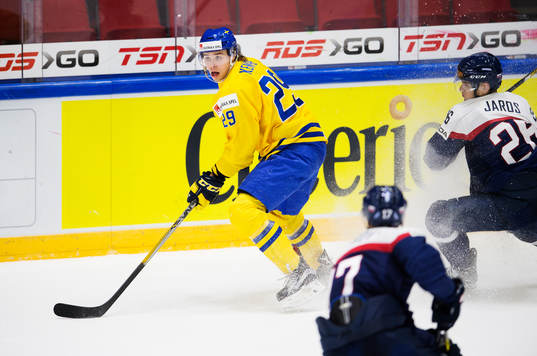 Sveriges Adrian Kempe och Slovakiens Christian Jaros