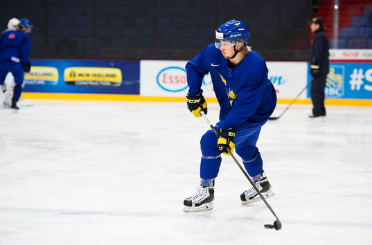Rasmus Asplund på Sveriges träning