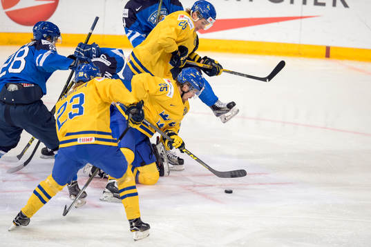 Sveriges Oskar Lindblom, Axel Holmström och Adrian Kempe