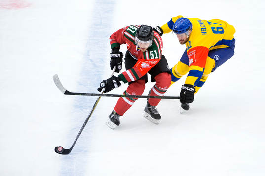 Frölundas Mats Rosseli Olsen och Davos Fabian Heldner