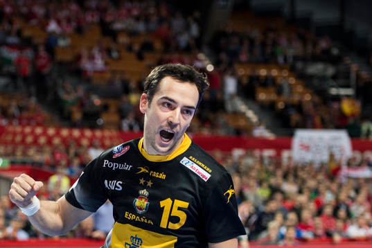 Spaniens Cristian Ugalde jublar