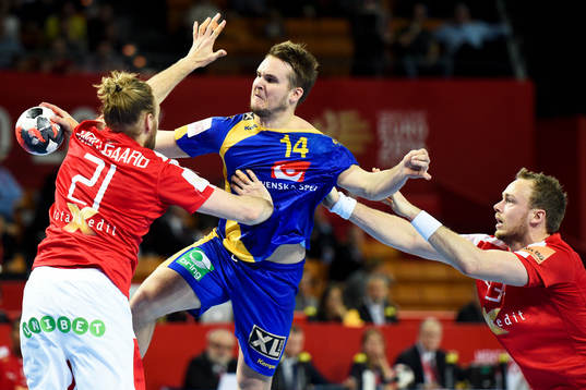 Sveriges Jesper Konradsson och Danmarks Henrik Jensen