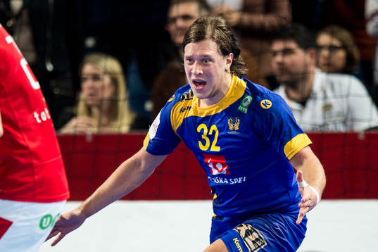 Sveriges Mattias Zachrisson jublar