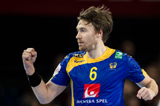 Sveriges Jonas Källman jublar