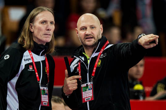 Sveriges förbundskapten Staffan Olsson och förbundskapten