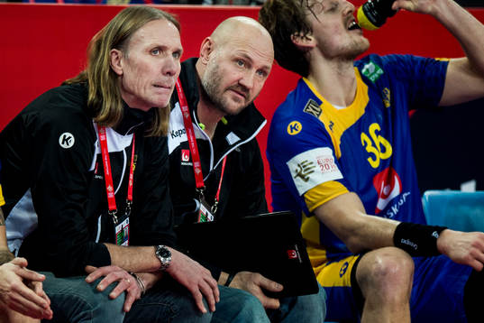 Sveriges förbundskapten Staffan Olsson och förbundskapten