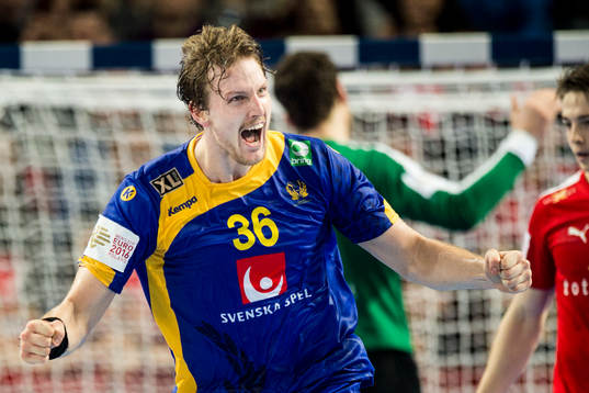 Sveriges Jesper Nielsen jublar