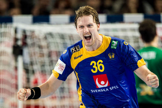 Sveriges Jesper Nielsen jublar
