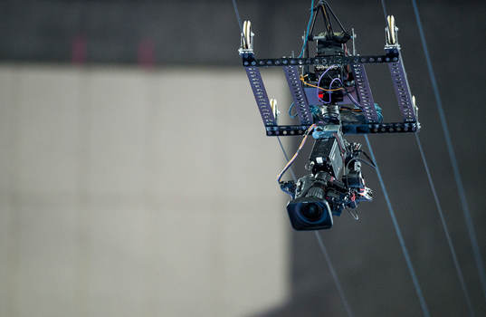 Spidercam kamera i taket