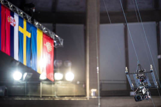 Spidercam kamera i taket