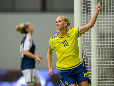 Sveriges Sofia Jakobsson jublar