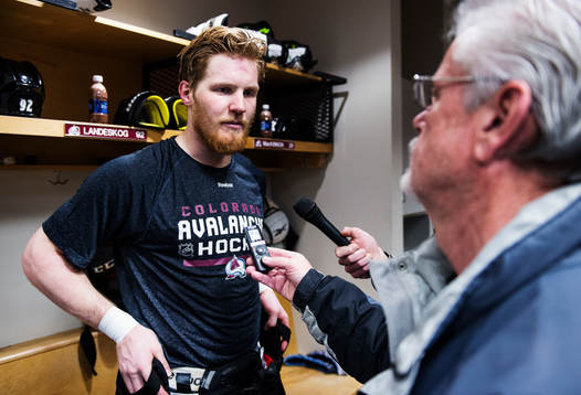 Gabriel Landeskog i omklädningsrummet