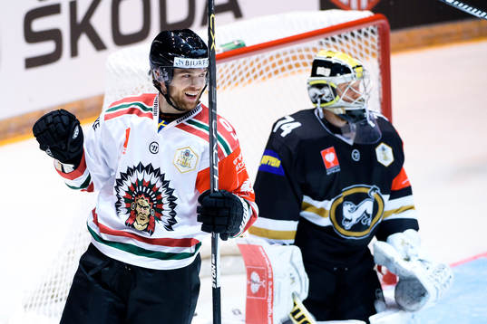 Frölundas Spencer Abbott jublar