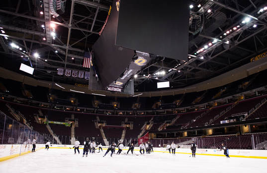 Generell vy över AHL-laget Lake Erie Monsters träning