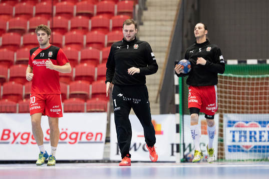 Drotts Albin Stenberg och Drotts Målvakt Renny Svennberg
