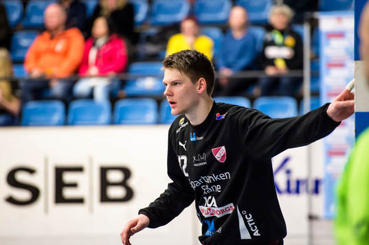 Lugis målvakt Torbjörn Sittrup Bergerud  handbollsmatchen