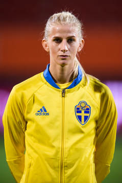 Sveriges Sofia Jakobsson vid lineup
