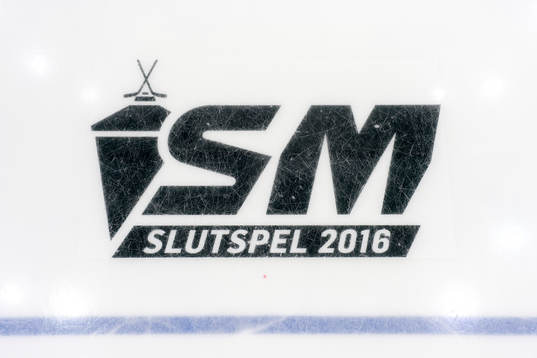 Logotypen för SM-slutspelet 2016 på isen